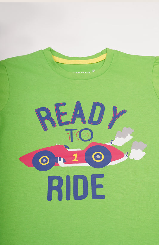 Boys Ready To Ride Printed Tee