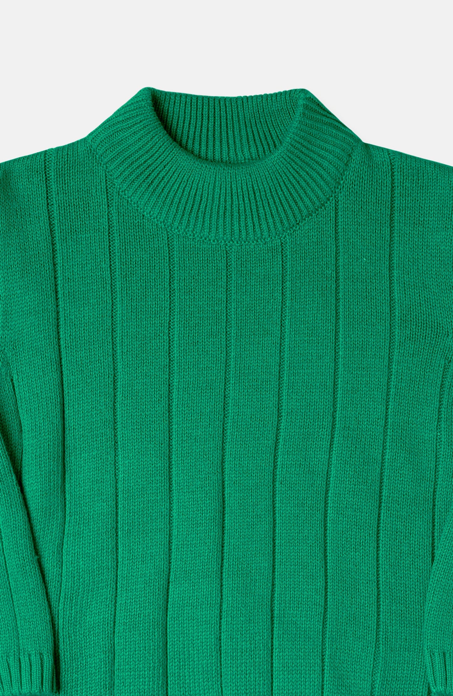 Mock Neck Drop Needle Sweater