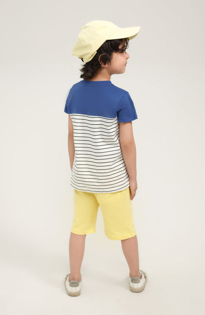 Boys Striper Contrast Co-Ord Set
