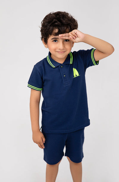 Boys Basic Polo Co-Ord Set
