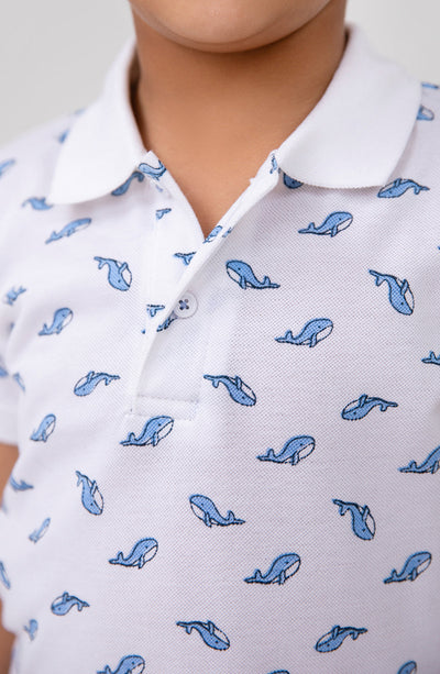 Boys Dolphin Printed Co-Ord Set