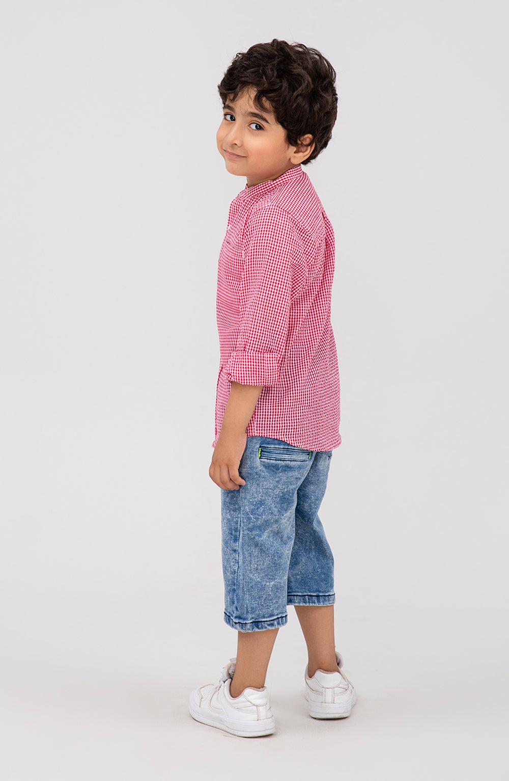 Boys Pin Check Shirt