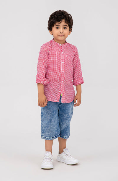 Boys Pin Check Shirt