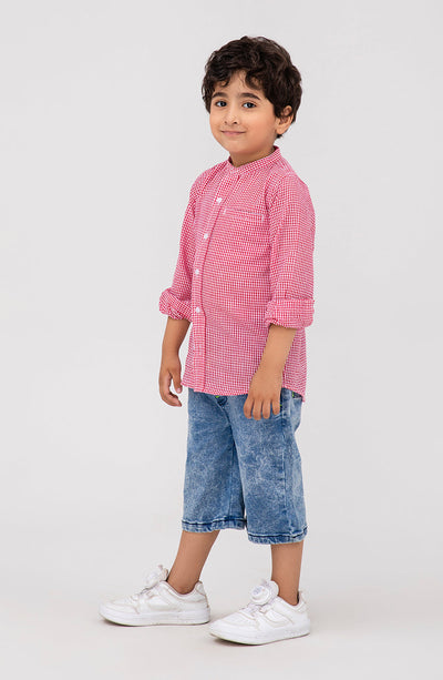 Boys Pin Check Shirt
