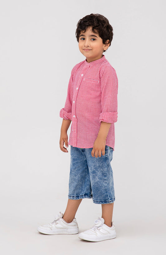Boys Pin Check Shirt