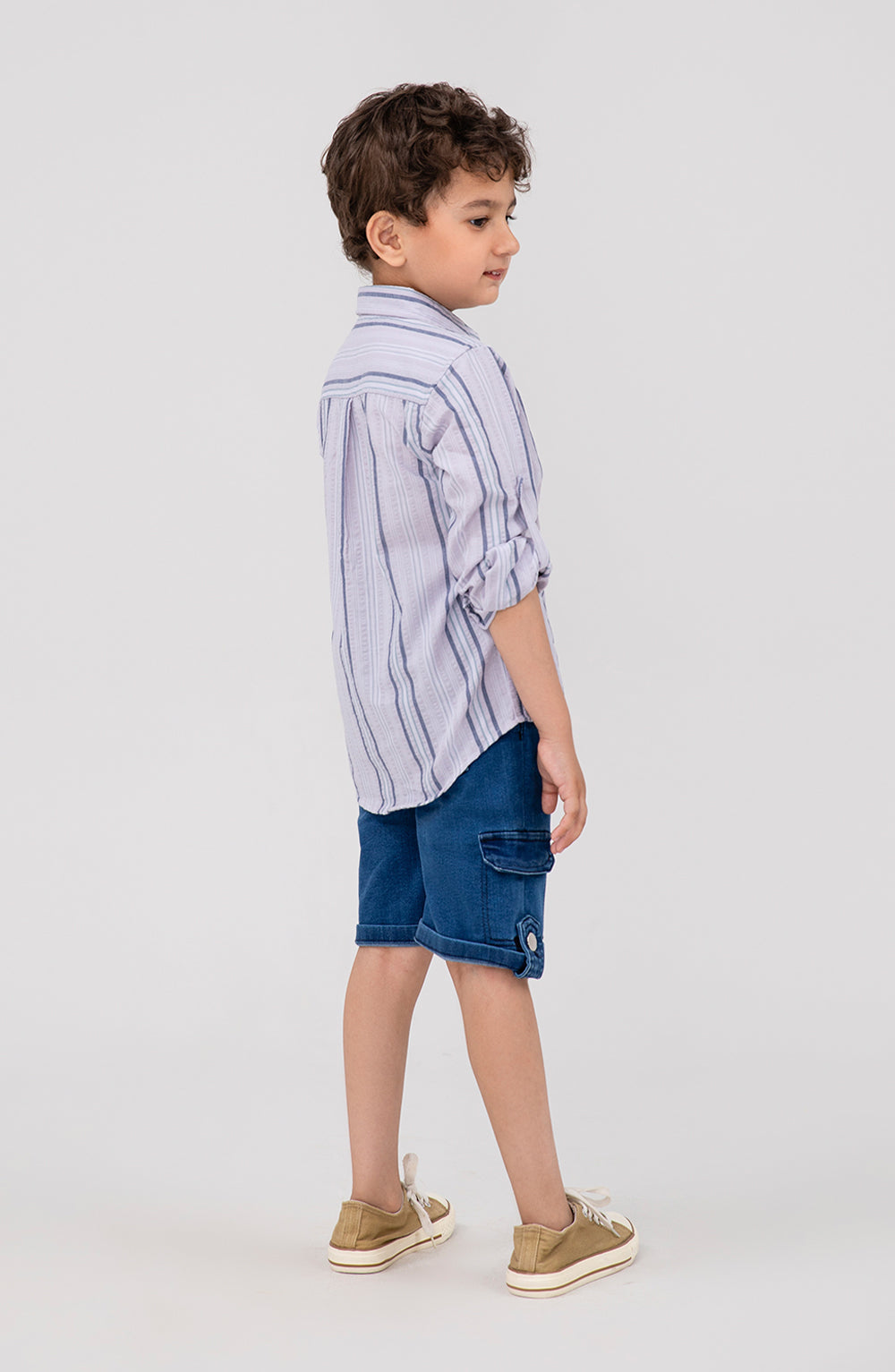 Boys Yarn Dyed Stripe Shirt