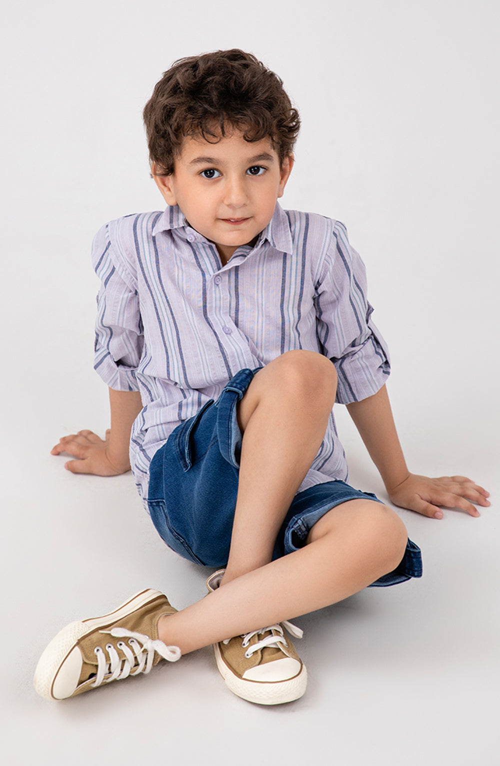 Boys Yarn Dyed Stripe Shirt
