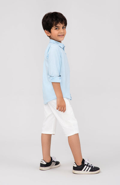 Boys Oxford Dino Shirt