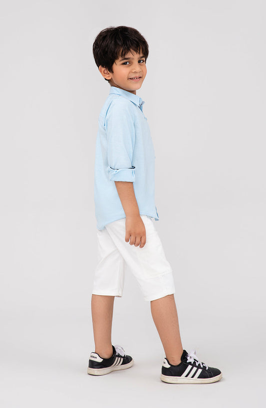 Boys Oxford Dino Shirt