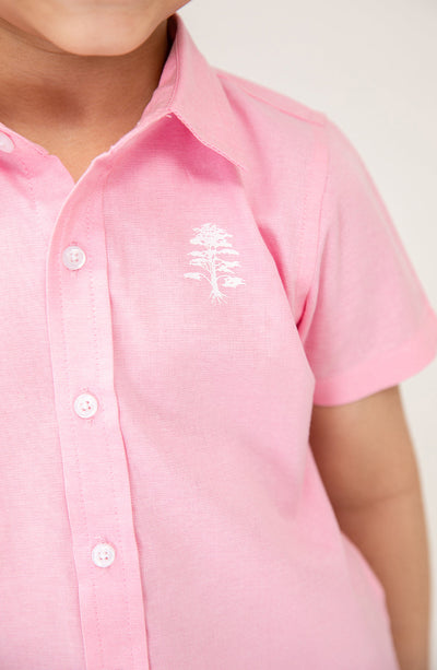 Boys Oxford Pink Shirt - IBW707125 - Shop Now at Leisure Club