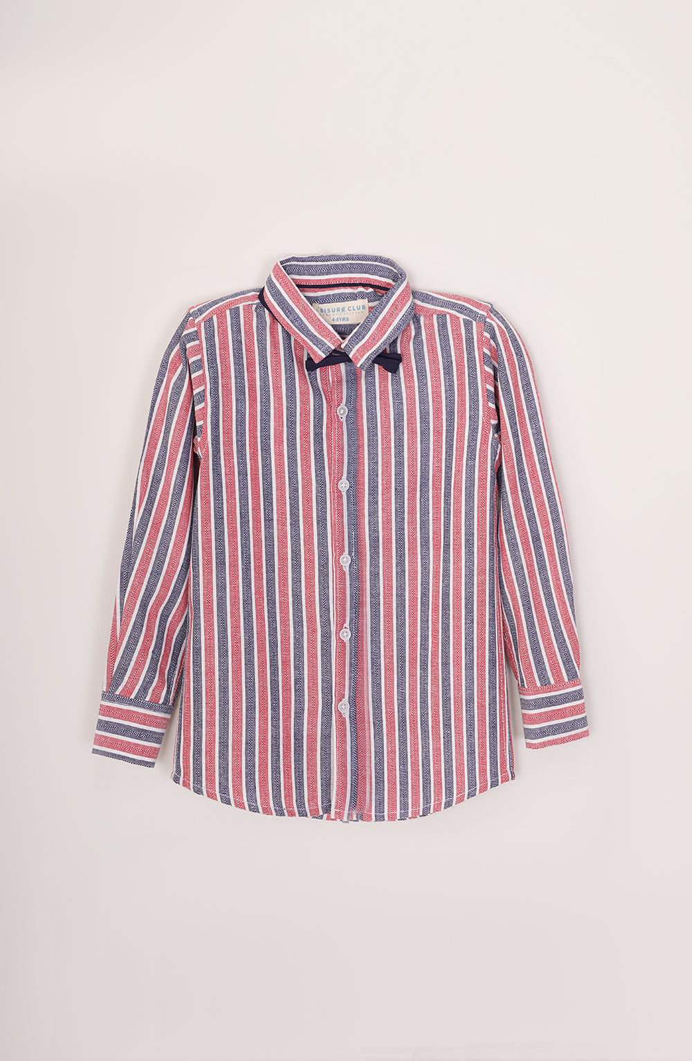 Boys Striper Bow Shirt - IBW709125 - Shop Now at Leisure Club