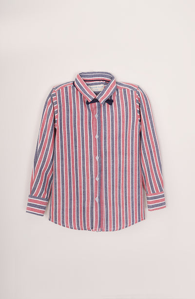 Boys Striper Bow Shirt - IBW709125 - Shop Now at Leisure Club