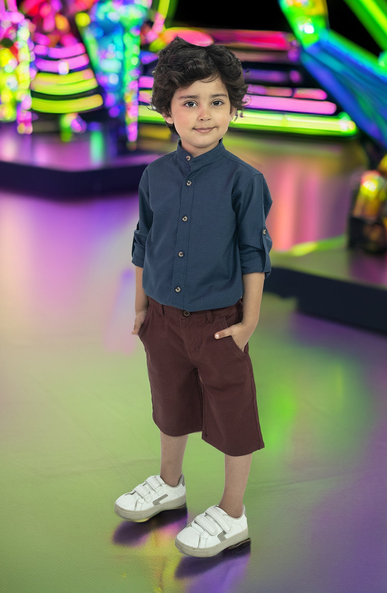 Infant Boys Band Neck Shirt - IBW902A324 - Shop Now at Leisure Club