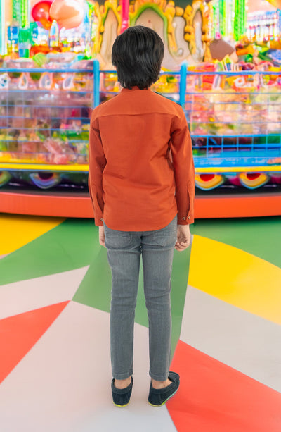 Infant Boys Band Neck Shirt - IBW902B324 - Shop Now at Leisure Club