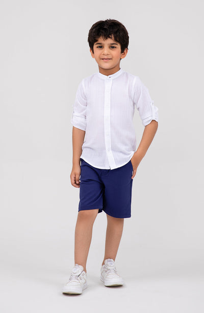 Boys White & Blue Co-ord Set