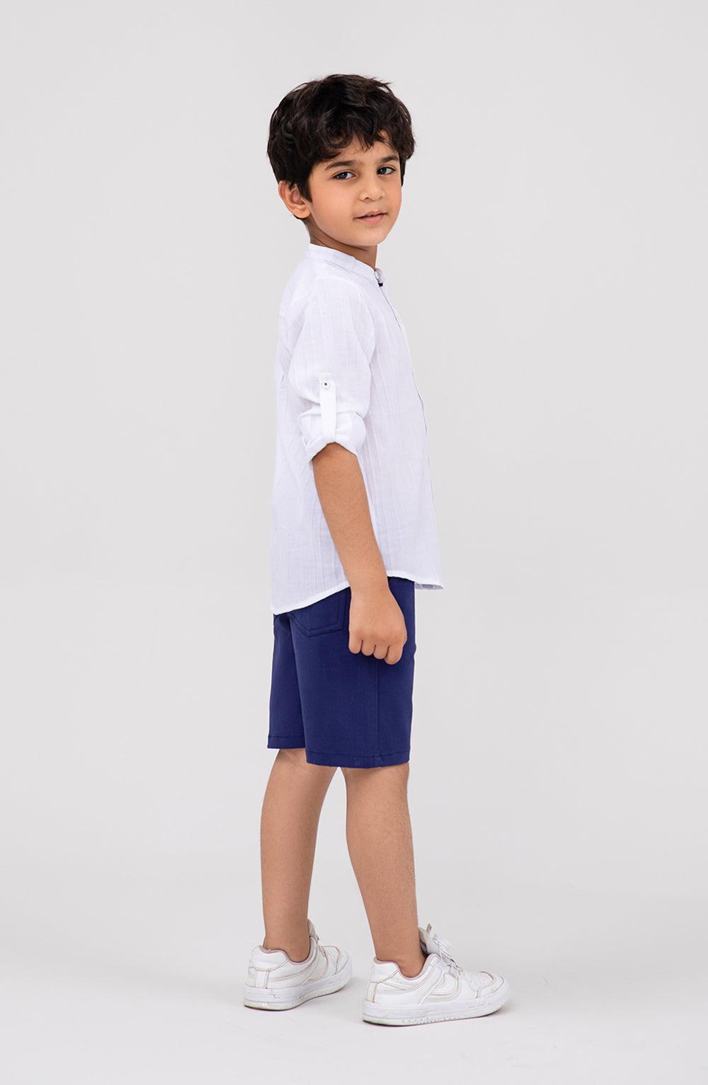 Boys White & Blue Co-ord Set