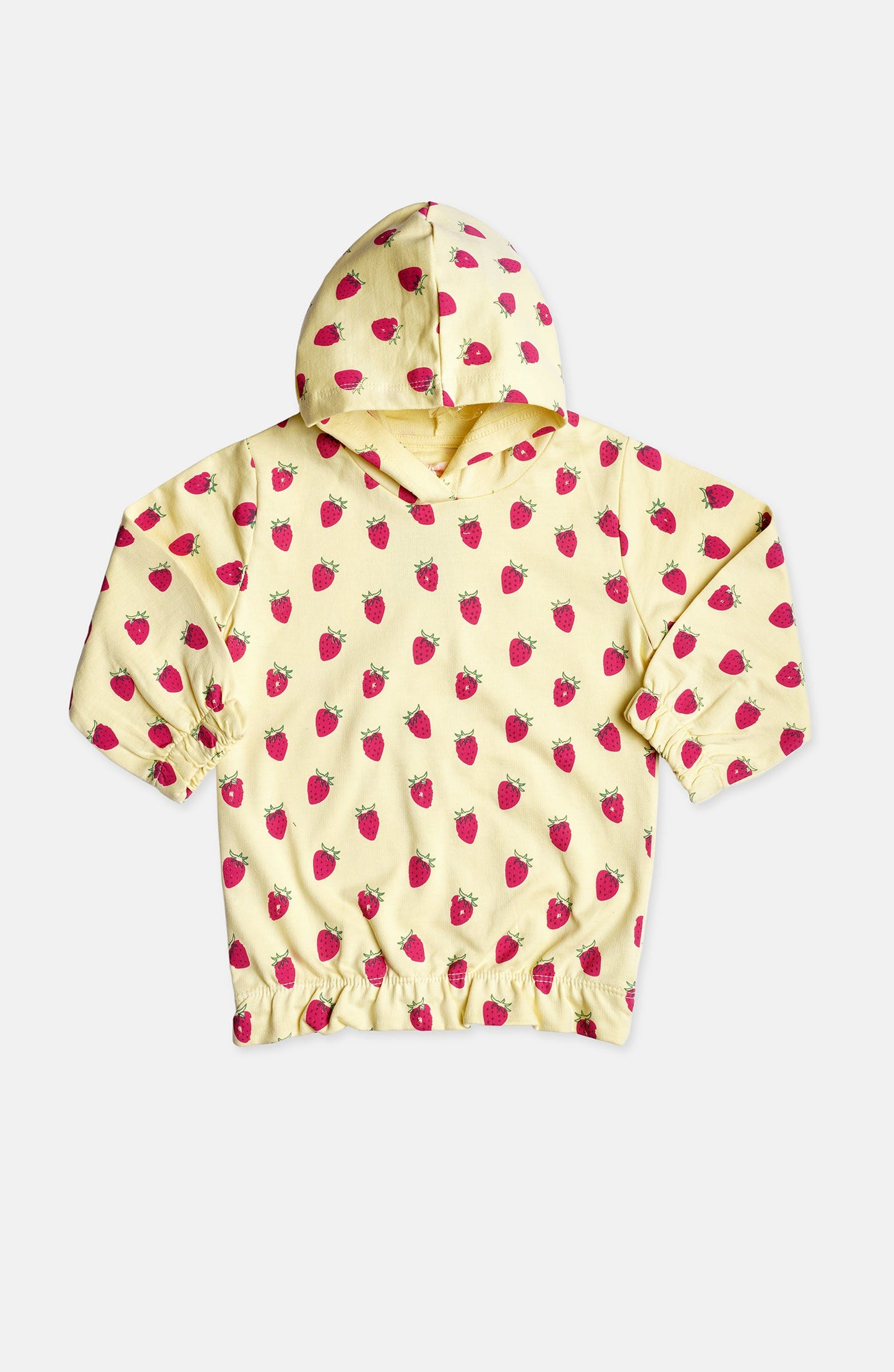 Strawberry Print Hoodie - IGHK600424 - Shop Now at Leisure Club