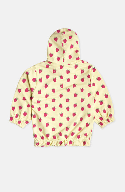 Strawberry Print Hoodie - IGHK600424 - Shop Now at Leisure Club