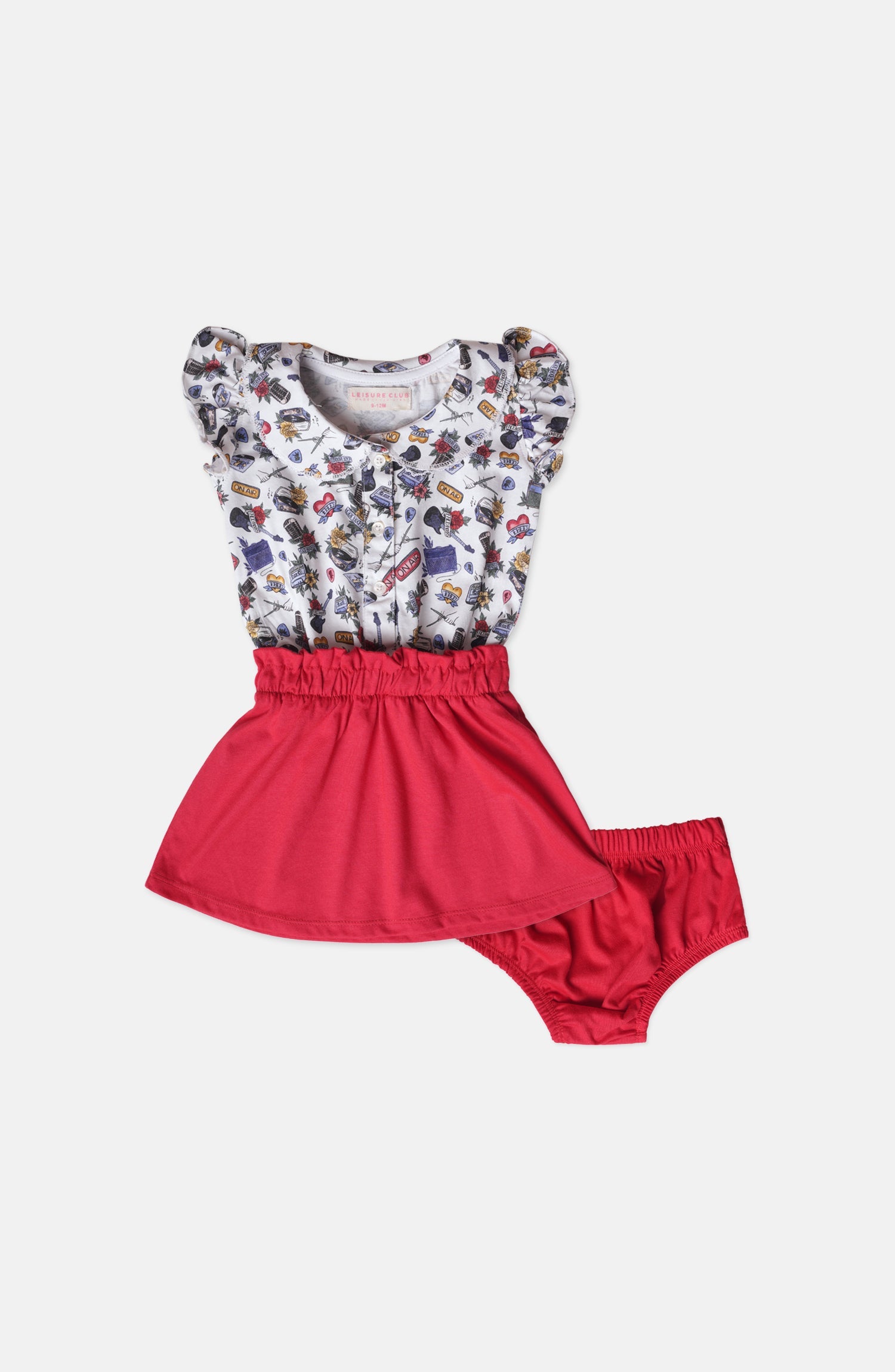 Musical Rose Print Dress - IGKD900324 - Shop Now at Leisure Club