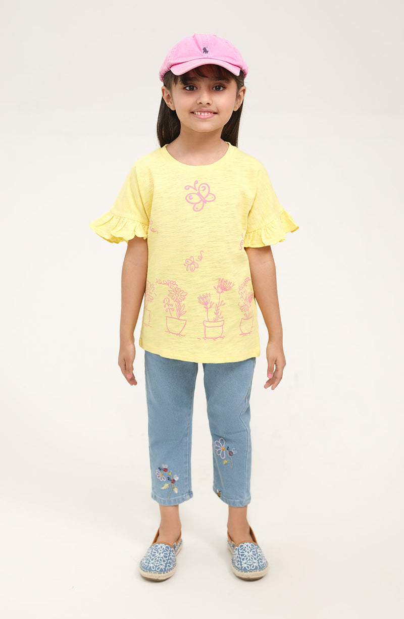 Girls Floral Boxy Top - IGKT701125 - Shop Now at Leisure Club