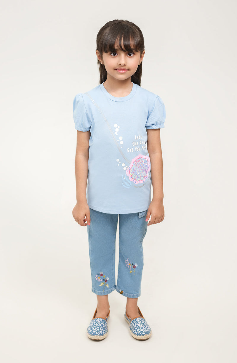 Girls Knitwear T-Shirt - IGKT702125 - Shop Now at Leisure Club