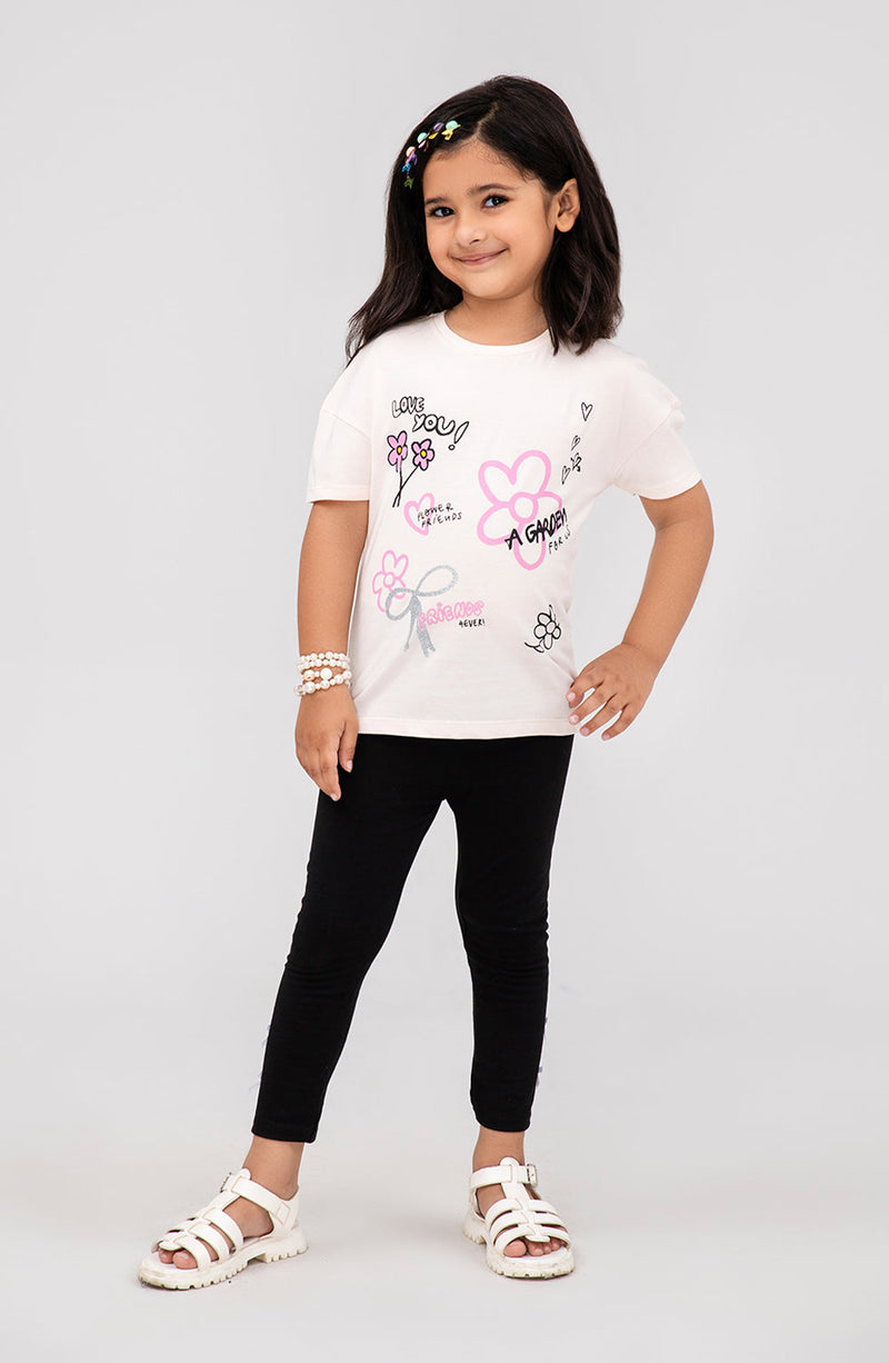 Girls Floral T-Shirt - IGKT707325 - Shop Now at Leisure Club