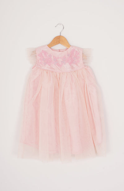 Girls Tilla Thread Embroidered Dress