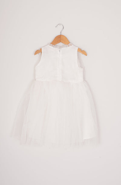 Girls White Pearl Dress