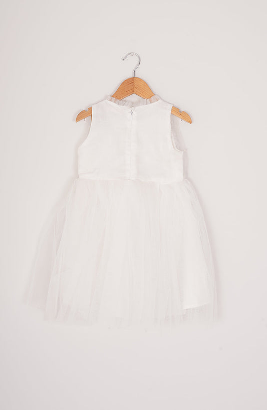 Girls White Pearl Dress