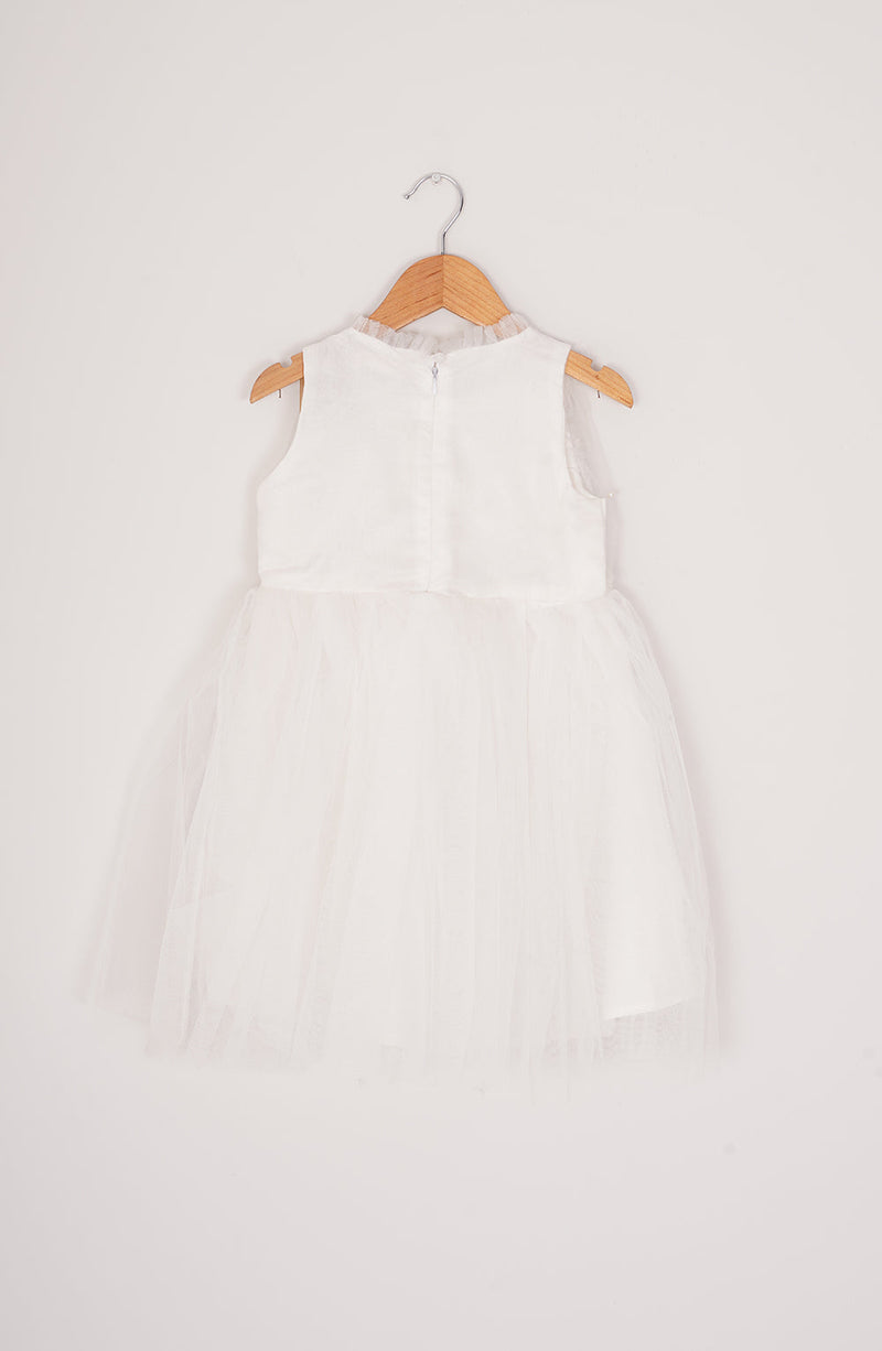 Girls White Pearl Dress - IGWD702125 - Shop Now at Leisure Club