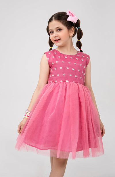 Girls Tilla Floral Embroidered Dress