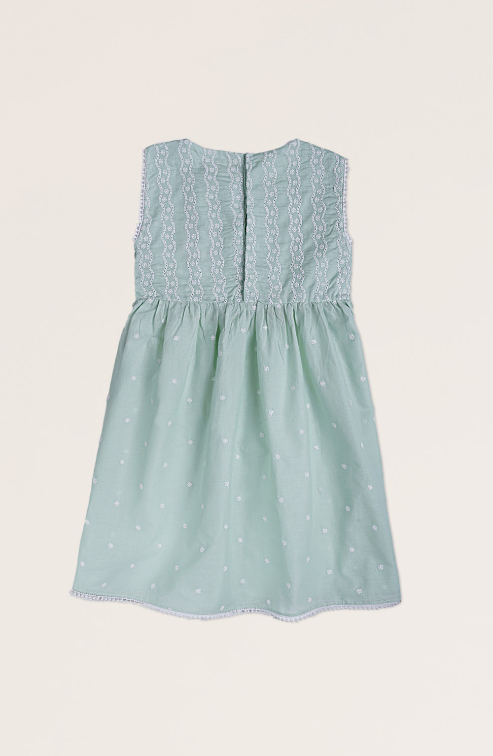 Girls Schiffli Bow Dress