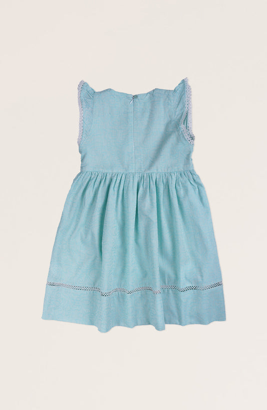 Girls Jacquard Laced Dress
