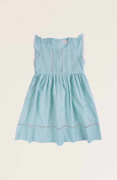 Girls Jacquard Laced Dress