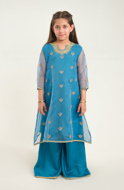 Girl Blue Topaz 2 Piece Suit
