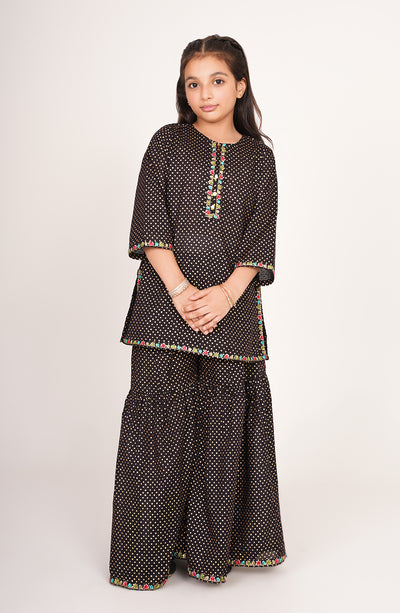 Girls Dark Garden 2 Piece Suit