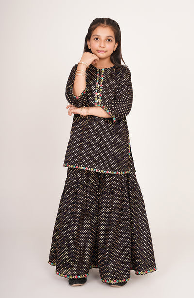 Girls Dark Garden 2 Piece Suit