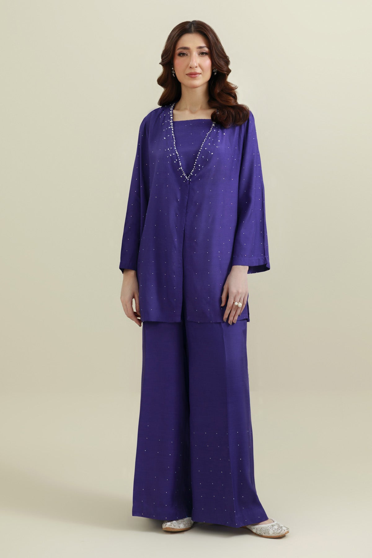 3 Piece - Embellished Suit - KPS25-P3501 - Shop Now at Kayseria