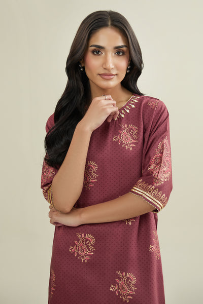 2 Piece - Printed & Embellished Suit - KPS25-P3549 - Shop Now at Kayseria