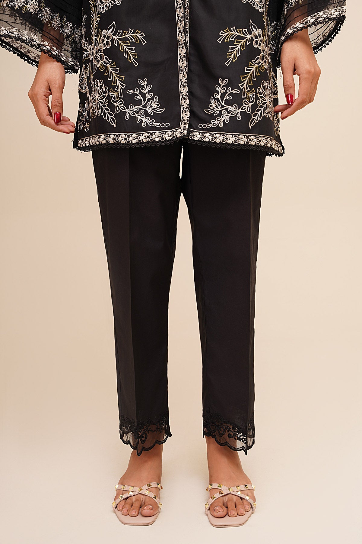 Embroidered Cambric Trousers - KPS25-P3623 - Shop Now at Kayseria