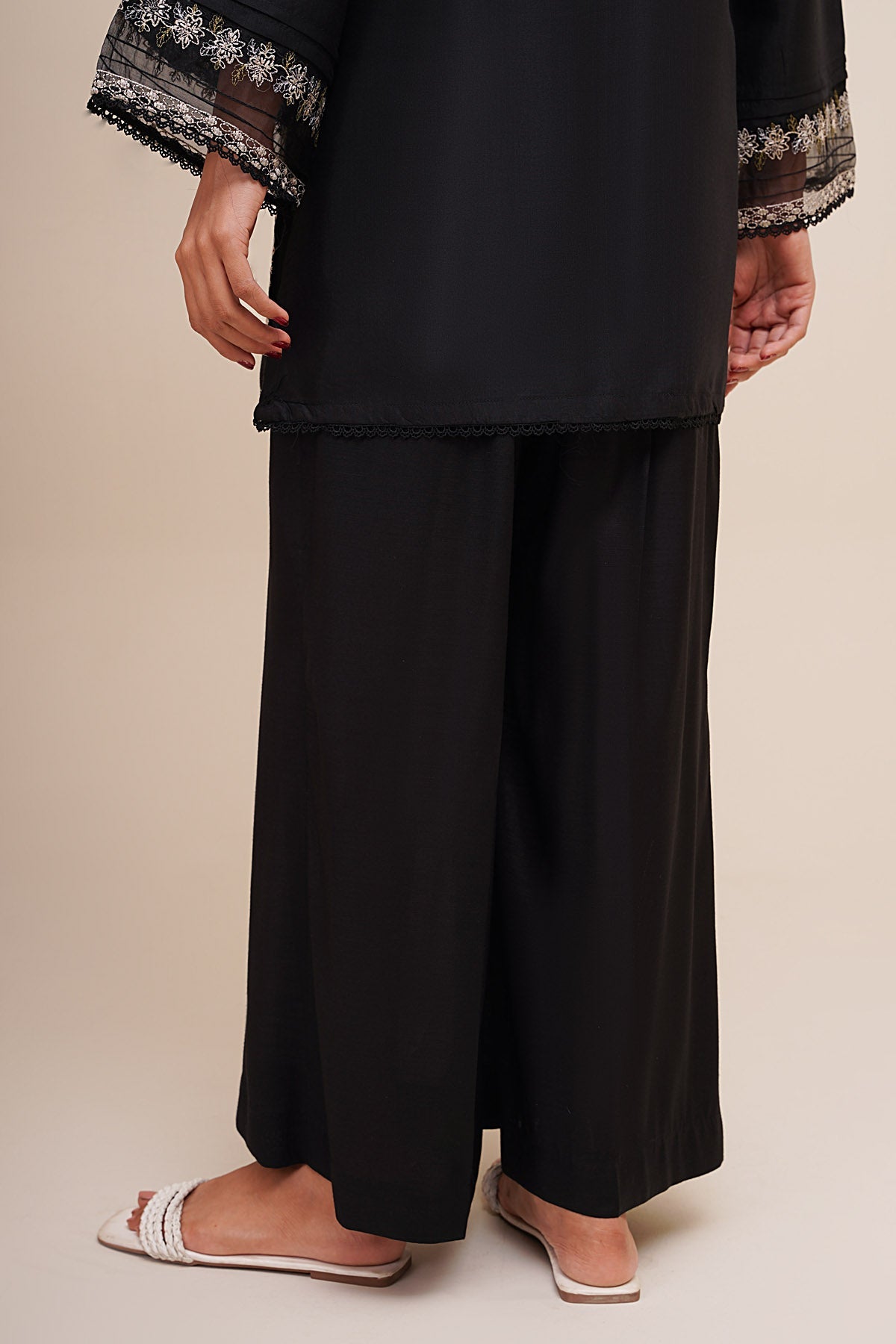 Dyed Silk Trousers - KPS25-P3635 - Shop Now at Kayseria