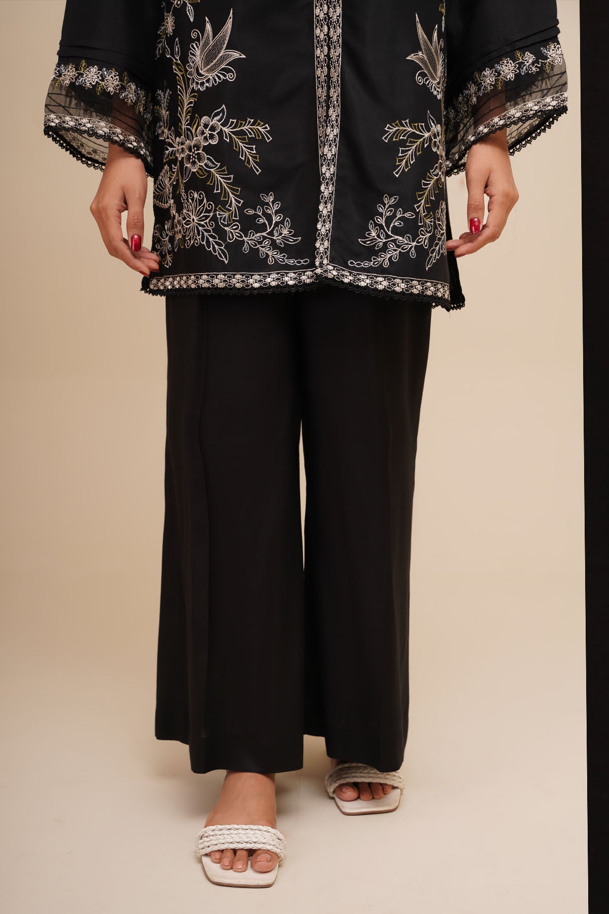 Dyed Silk Trousers - KPS25-P3635 - Shop Now at Kayseria