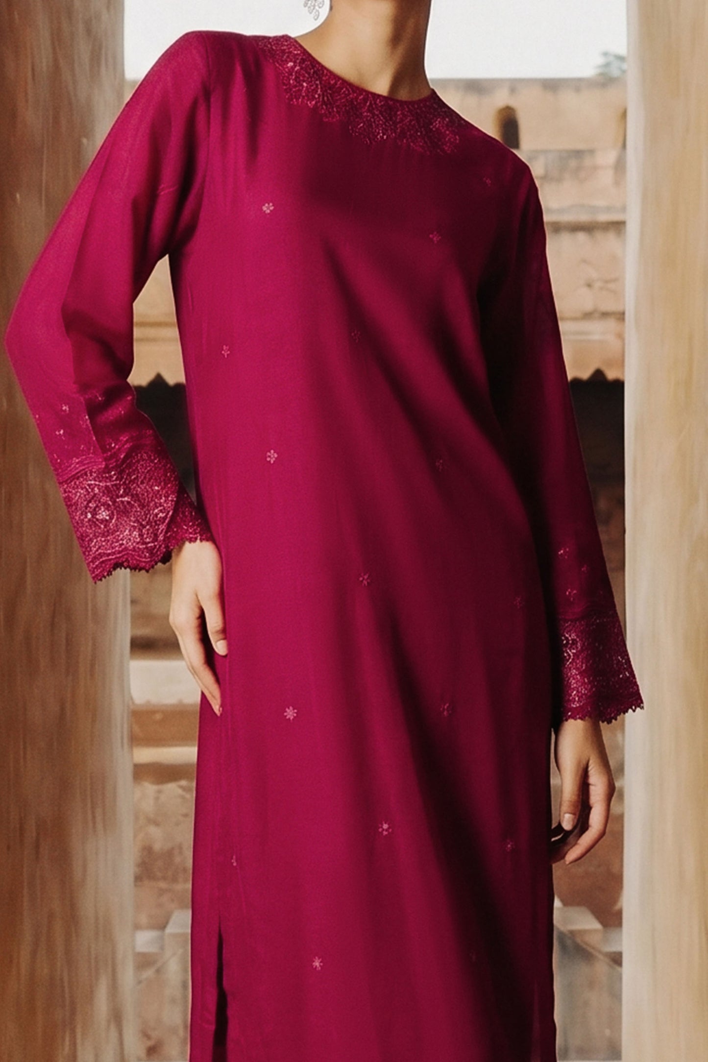RAW SILK | EMBROIDERED
