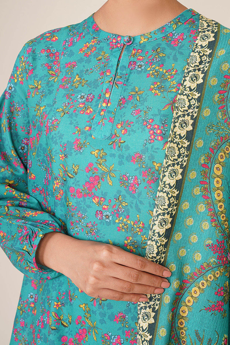 3 Piece - Printed Khaddar Suit - KPW24-P3109-109 - Shop Now at Kayseria