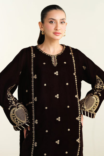 Embroidered Velvet Shirt - KPW24-P3146-146