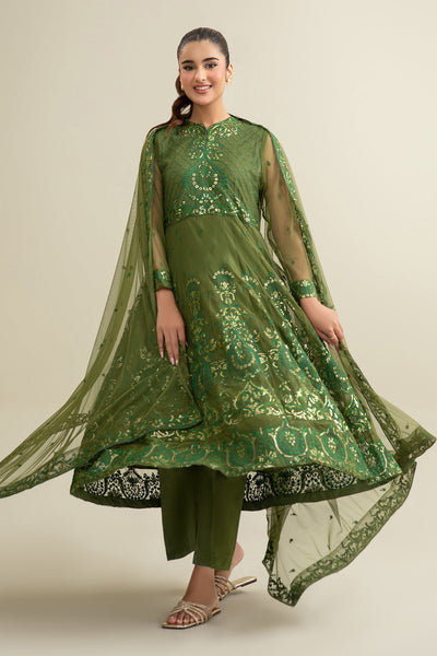 2 Piece - Embroidered Poly Net Suit - KPW24-P3160-160 - Shop Now at Kayseria