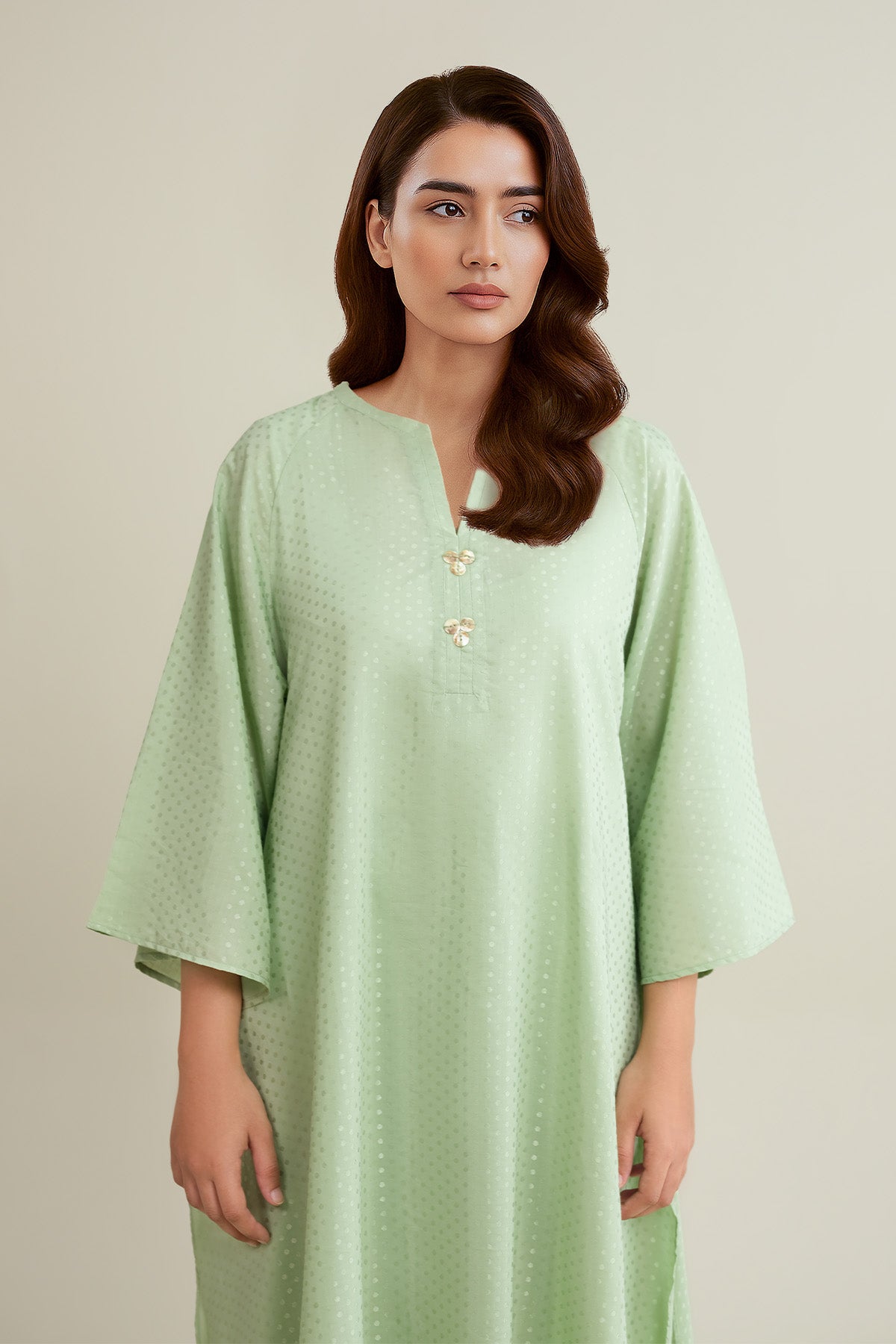 2 Piece - Dyed & Embellished Jacquard Suit - KPW25-P3666 - Shop Now at Kayseria