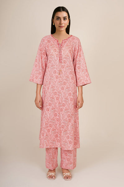 2 Piece - Printed & Embellished Khaddar Suit - KPW25-P3673