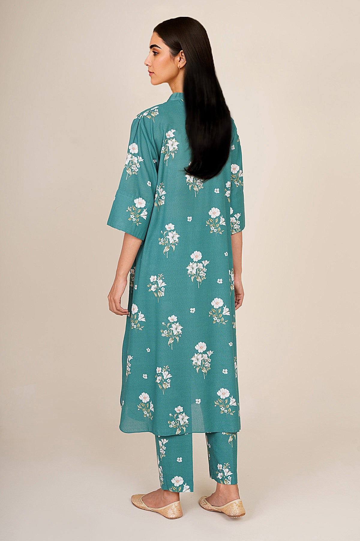 2 Piece - Printed & Embellished Cotton Karandi Suit - KPW25-P3677