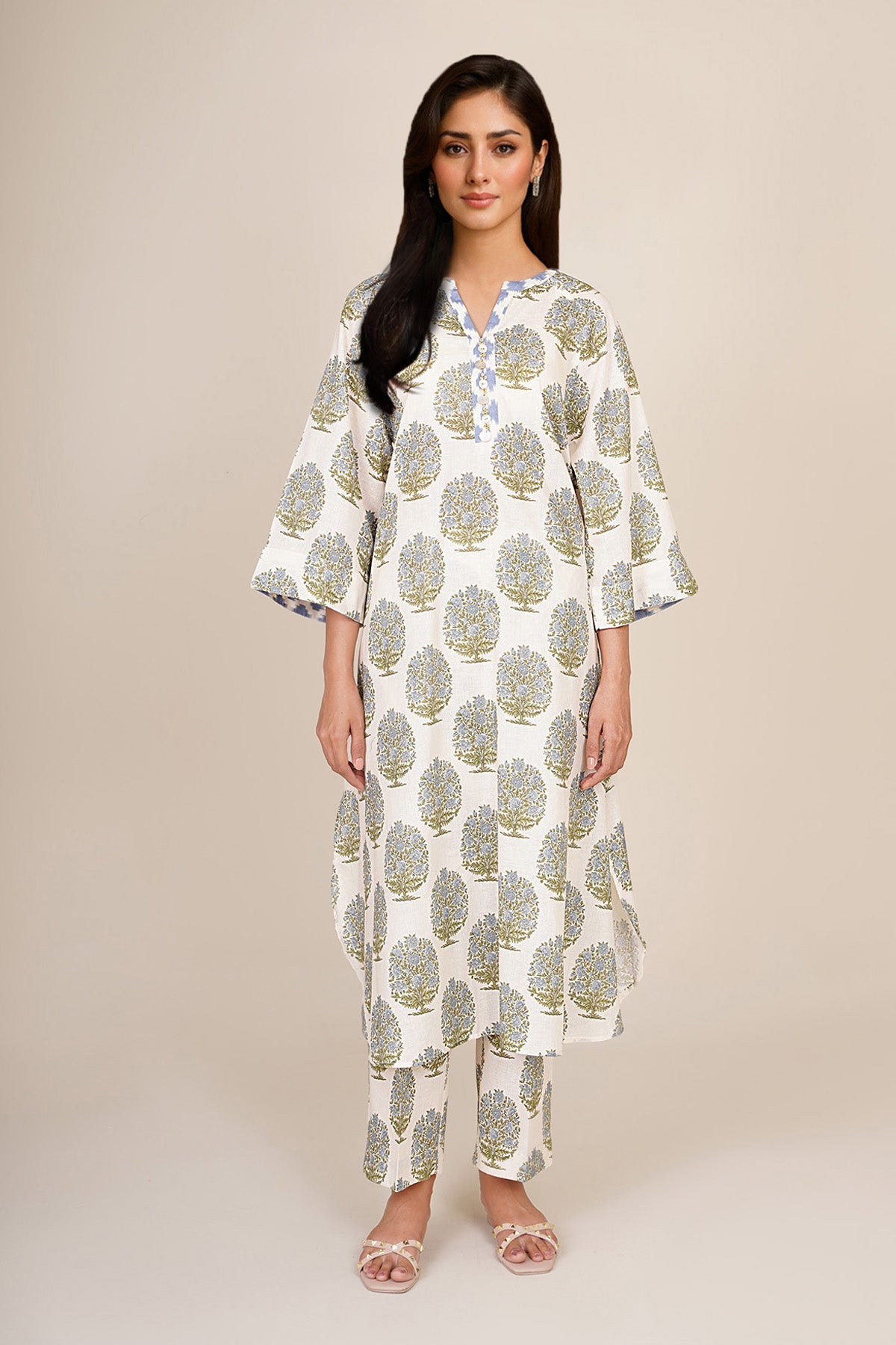 2 Piece - Printed Khaddar Suit - KPW25-P3679